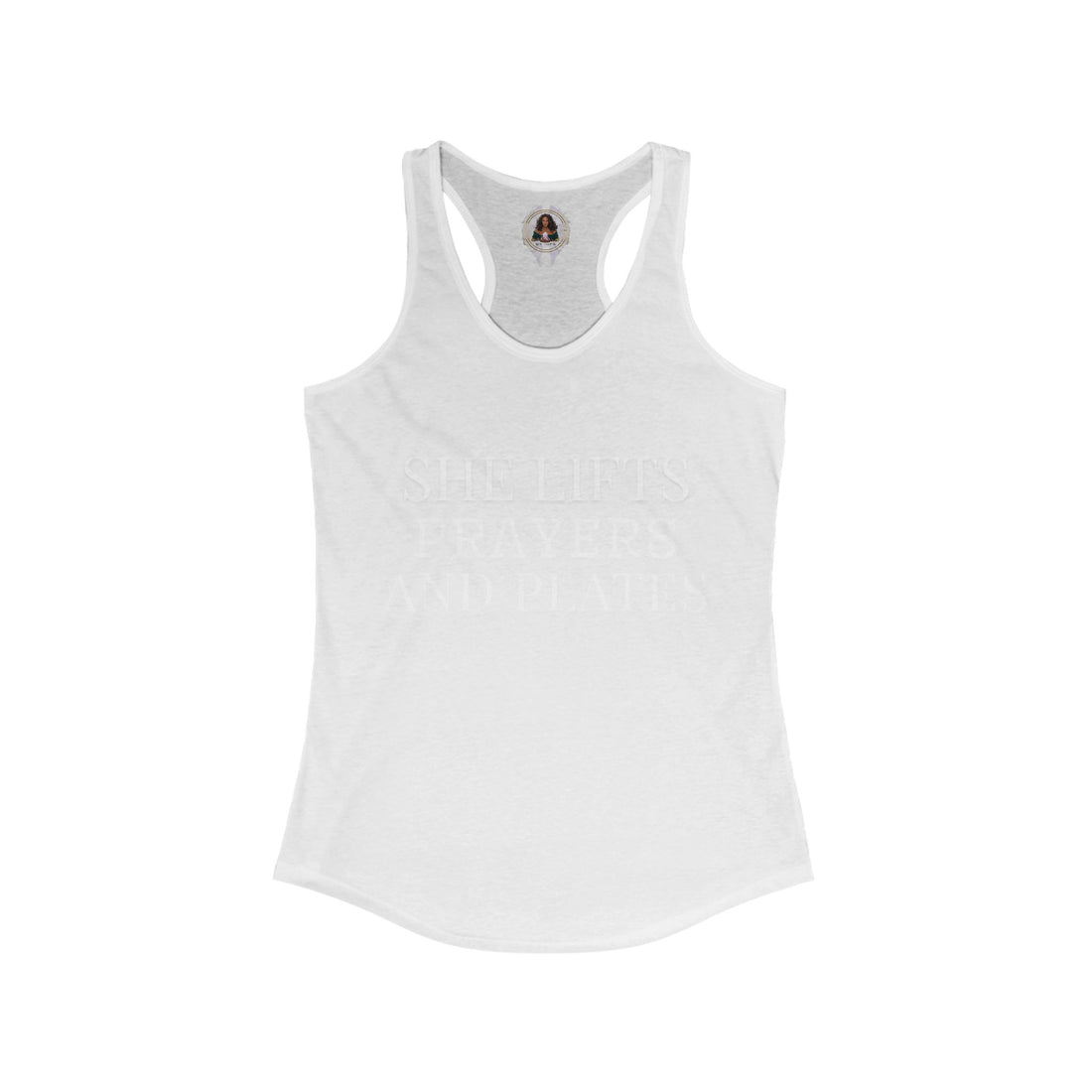 She Lifts Prayers and Plates – Affirmation Tank
